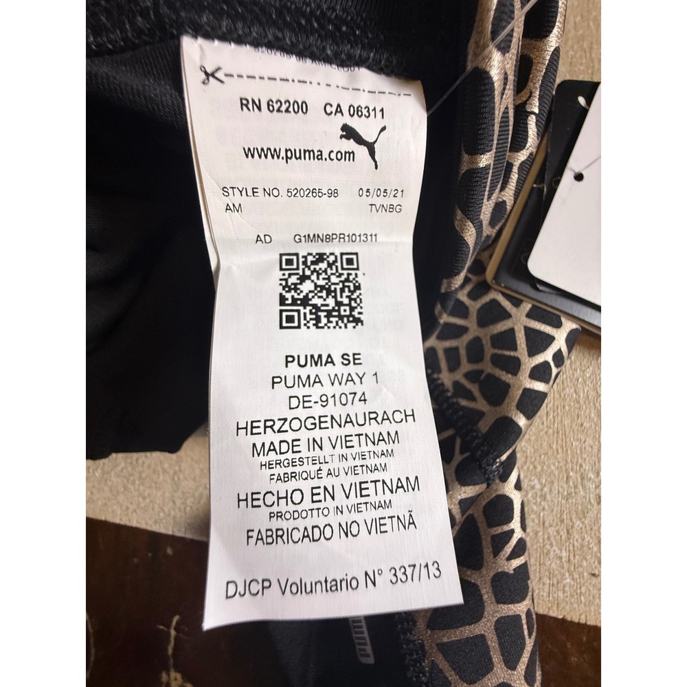 Puma Train PWR Shape 7/8 Leggings Womens Size S Rose Gold Giraffe Print-971 - Picture 6 of 9